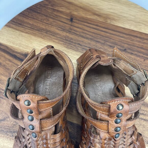 Bed Stu Claire III Gladiator BOHO Womens 8.5 Huarache Brown Leather Sandals - Picture 14 of 15
